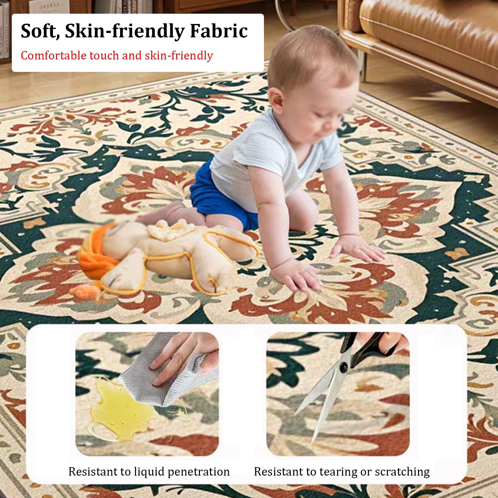Alfombra eléctrica calefactable de grafeno, desmontable y lavable, con temporizador inteligente y temperatura ajustable. Alfombra de felpa suave y calefactable para cama(E,80 * 160cm)
