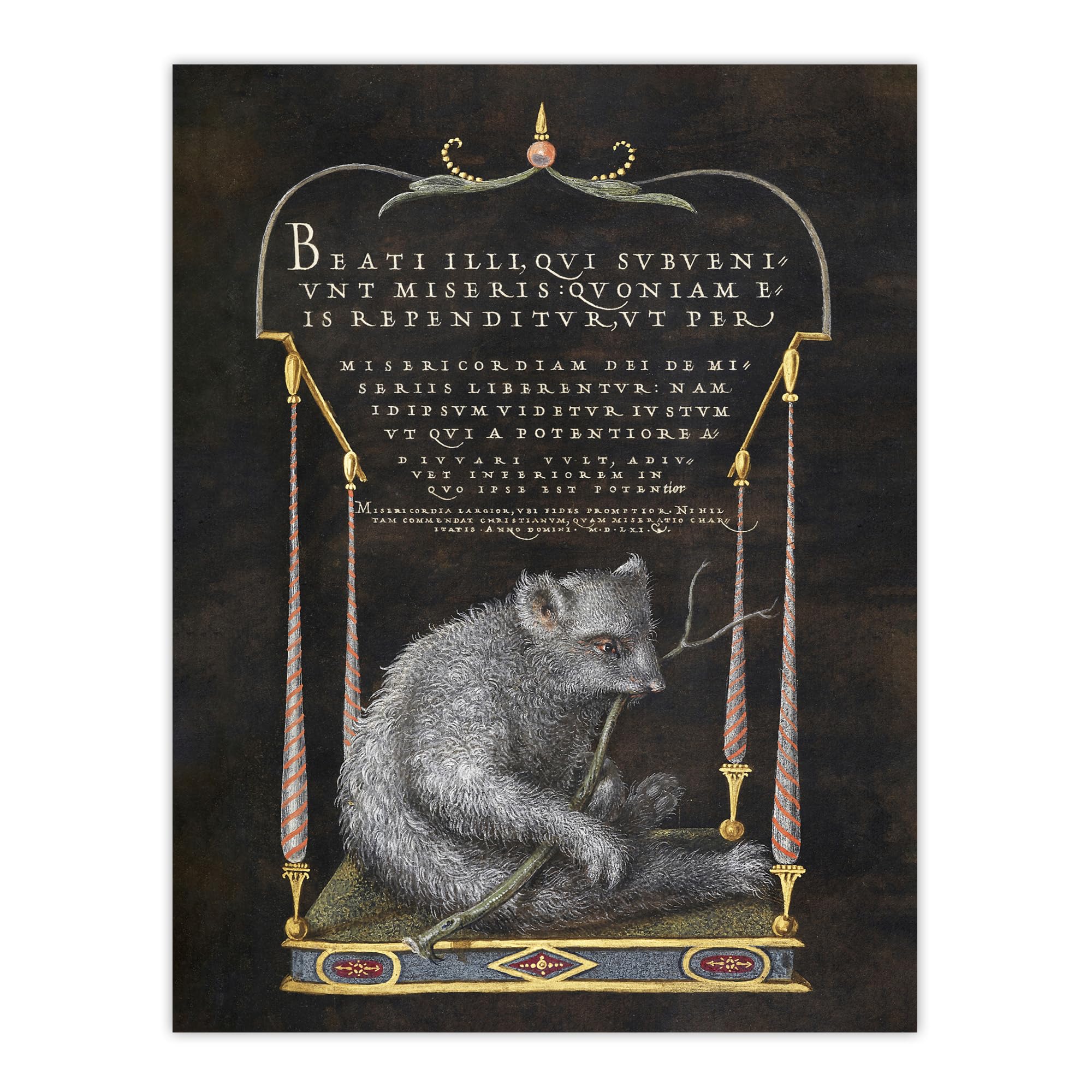 Artery8 Latin Beatitudes with Sloth Artwork By Joris Hoefnagel Wall Art Print 12X16 : Exotic rainforest plant depiction bringing calm atmosphere to contemporary interior design
