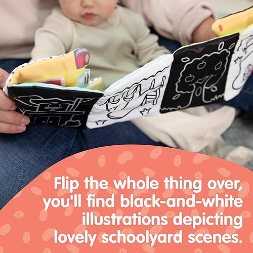 Miniatura 5 de LAMAZE Alfombra de juego para bebés de Accordeon Bus On-The-Go - Incluye imágenes, espejo de bebé, libros arrugados para bebés, juguetes sensoriales