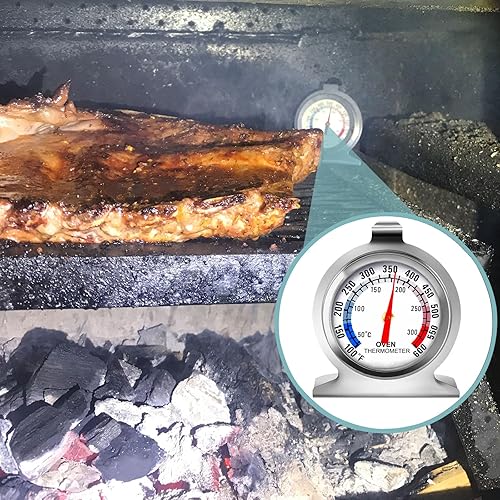 Miniatura 2 de Termómetro para horno de 122.0-572.0 F100-600F, termómetro analógico de lectura instantánea de acero inoxidable para cocina (paquete de 1)