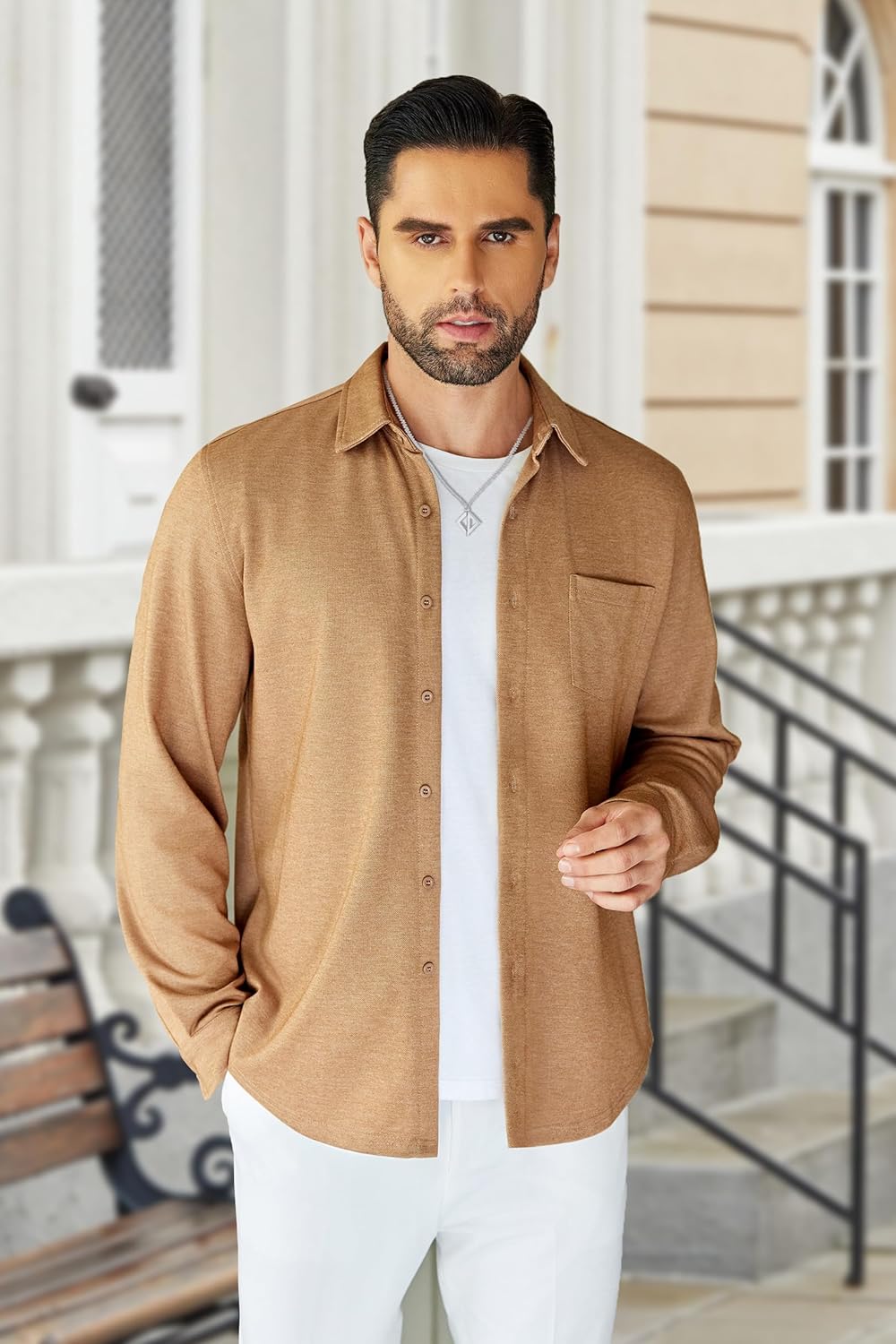 COOFANDY Men's Wrinkle Free Shirt Casual Button Down Long Sleeve Dress Shirts
