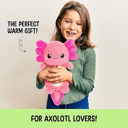 Miniatura 2 de Axolotl - Almohadilla térmica sin perfume para microondas para mujeres y niños, bonita almohada suave y acogedora de felpa calentable con animales
