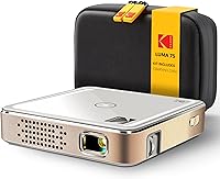 Kodak Luma 75 Ultra Mini Rechargeable Pocket Projector - DLP Pico with 100" Display, HDMI/USB/MicroSD, Battery & Case