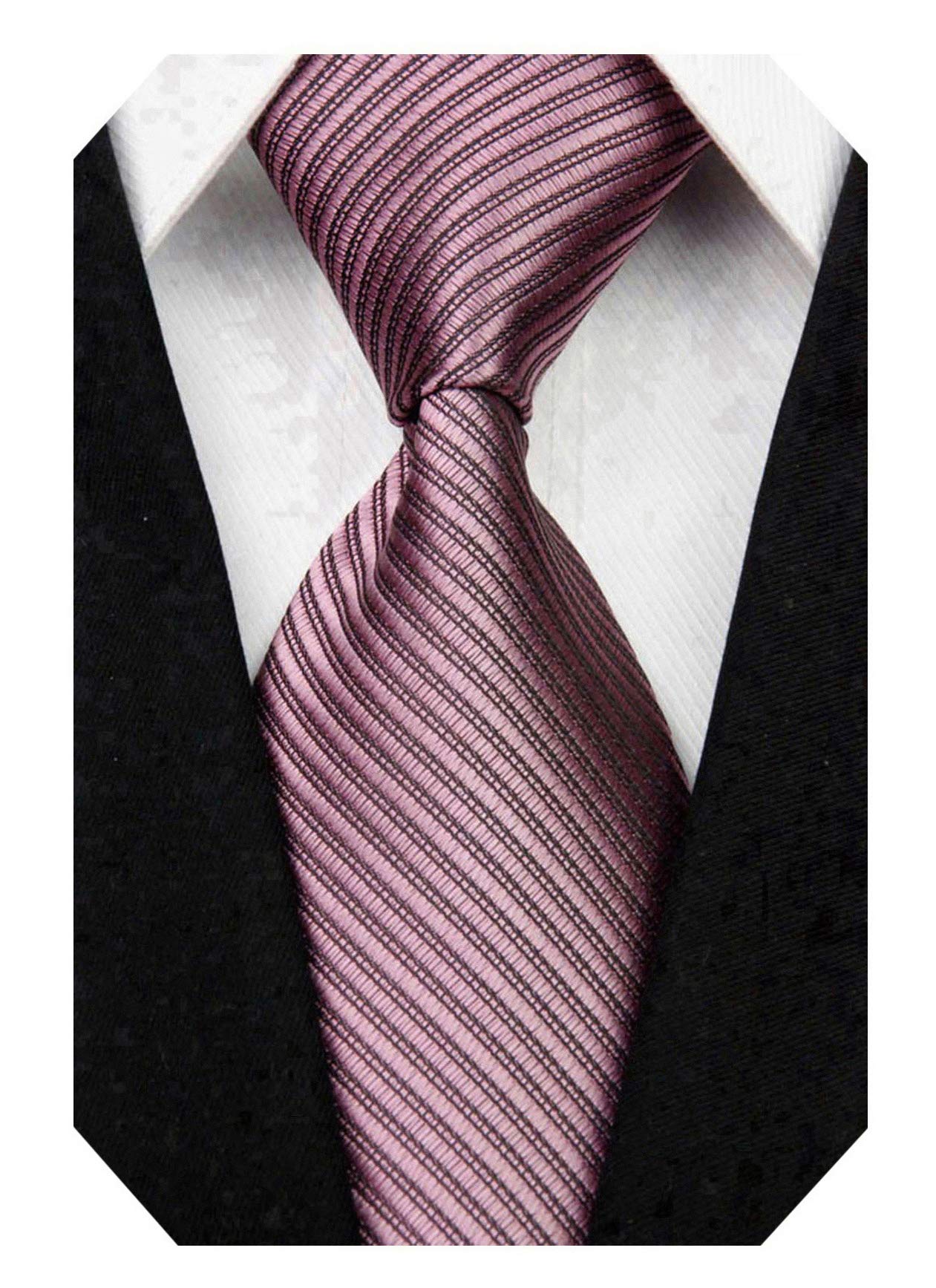 Wehug Men's Claret Classic Solid Tie Silk Woven Necktie Jacquard Neck Ties For Eu-Ld0060
