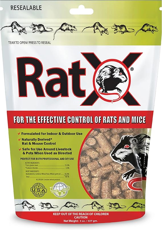 EcoClear Products 620100-6D RatX All-Natural All Species Rat Mouse, 8 oz. Bag