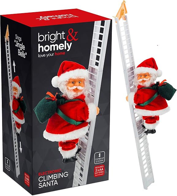 Vivo Electric Climbing Ladder Santa Claus Christmas Xmas Music Figurine Party Decor