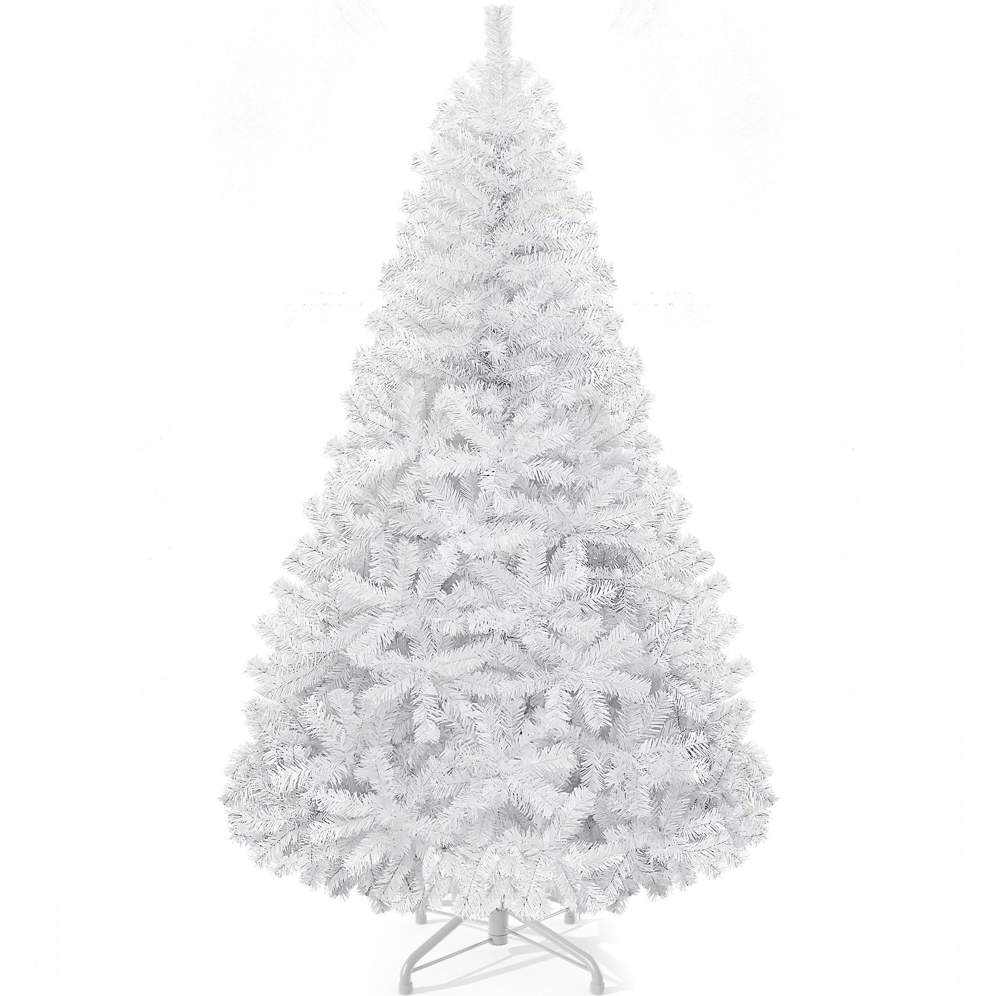 YITAHOME 6ft White Artificial Christmas Tree, All-White Christmas Pine Tree with 818 Tips, Foldable Metal Frame & Metal Stand, Easy Assembly Pop Up Christmas Tree for Home Party, 182 x Φ115cm — image 1
