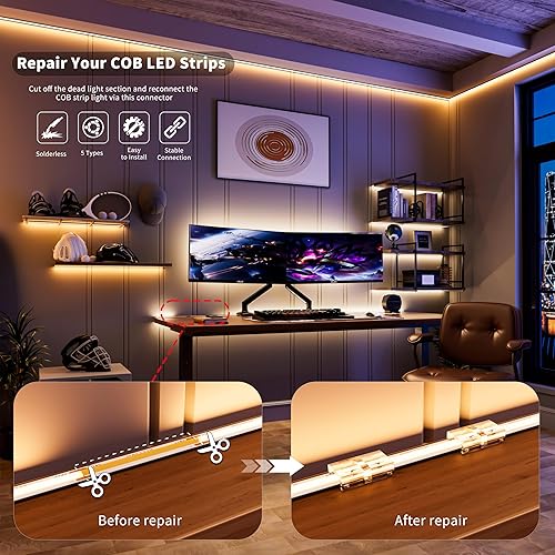 Miniatura 5 de PAUTIX 12 conectores de cable de bajo voltaje, cables compactos universales tipo I, 2 pines, no requiere pelado de cables para conexión rápida de