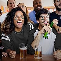 Vista 36 de Rico Industries NFL Footbal Peel & Stick Temporary Tattoos - Eye Black - Game Day Approved!