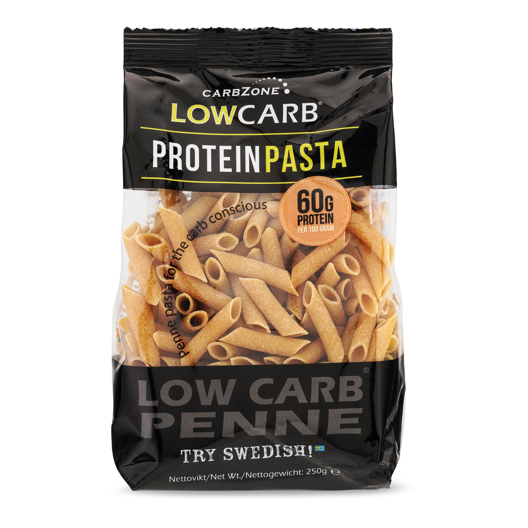 Low Carb Penne Pasta, High Protein 60% 250g (Pack of 5)