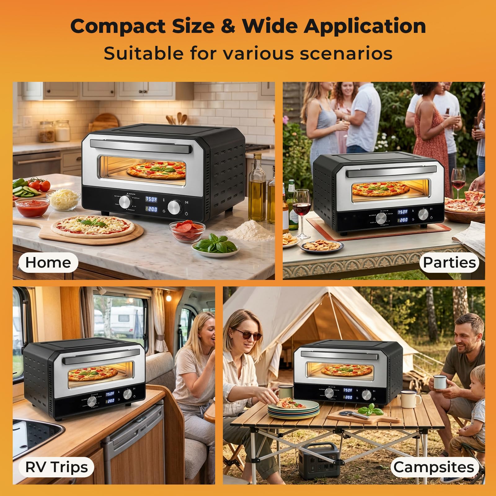 GIANTEX Forno Elettrico per Pizza da Interno 1700W Multi-Cuoci