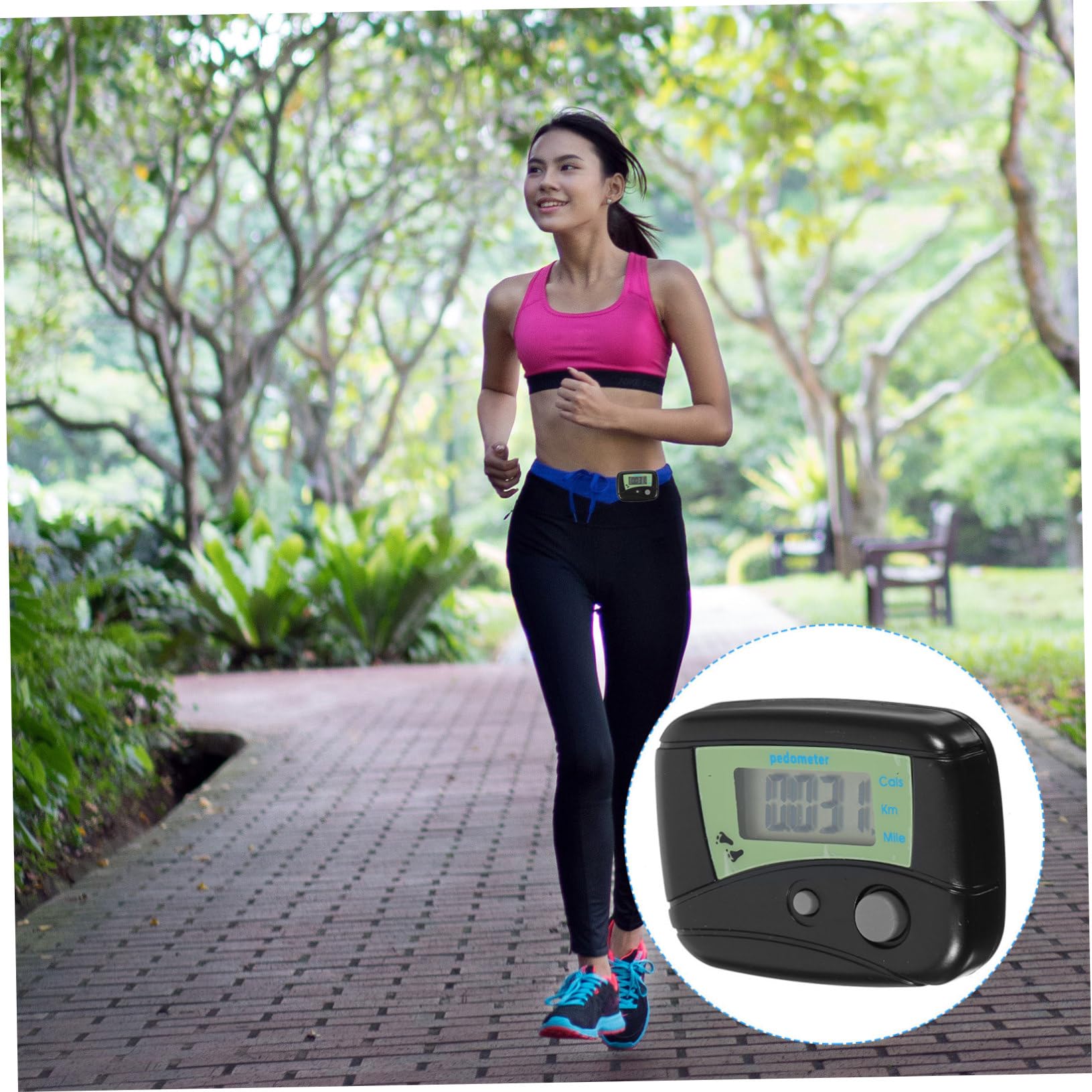 10 Pièces Compteur de Distance à Pied Compteur de Pas podomètre EUR de Pas numérique Clip podomètre sur EUR de Calories Pas à Pas numérique Black