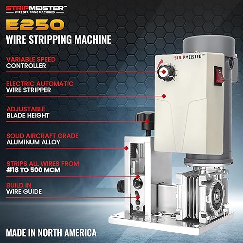 Miniatura 2 de StripMeister Pelacables eléctrico automático E250 - Máquina de pelar cables para cables eléctricos y de cobre velocidad variable de máquina de