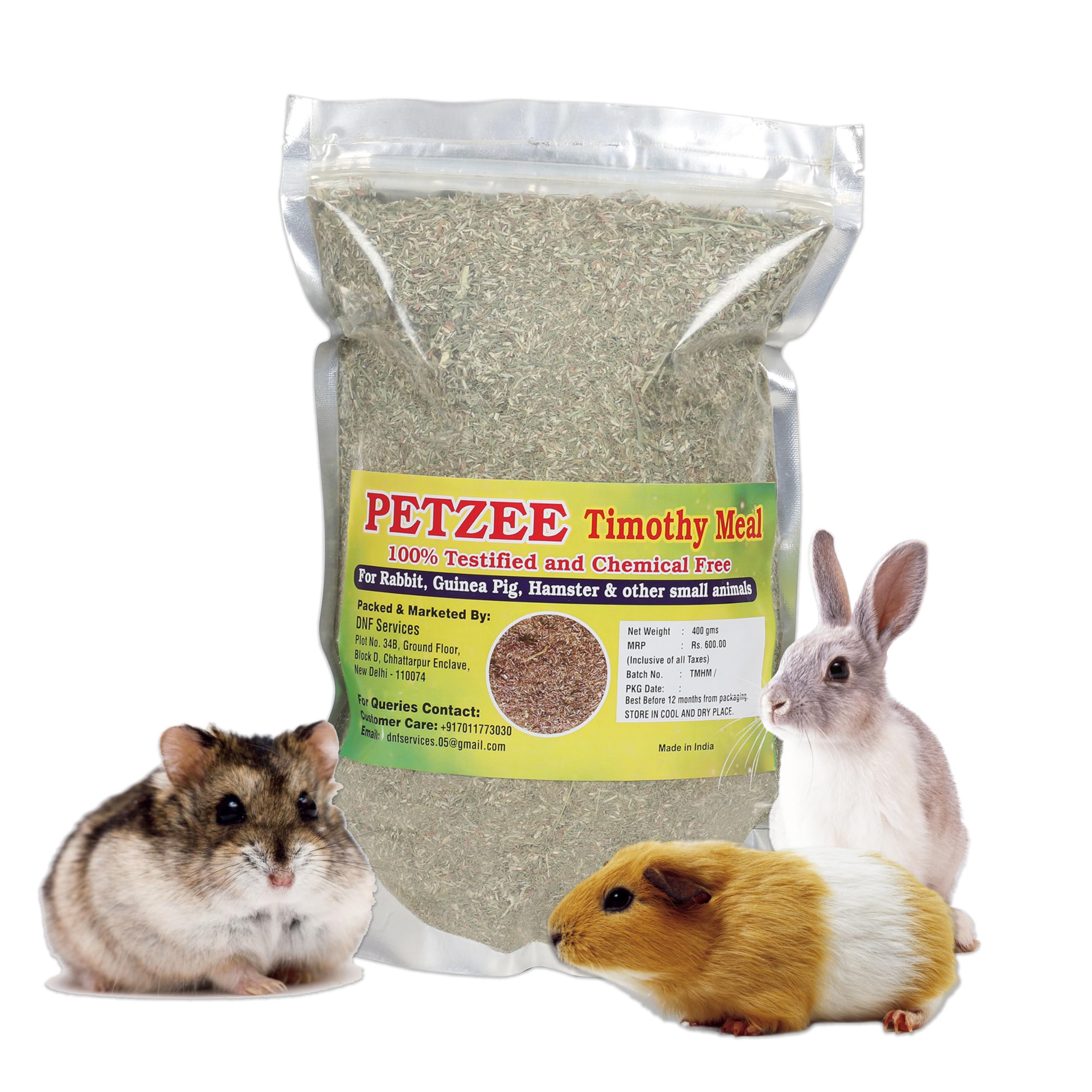 Petzee Timothy Meal Food for Rabbits, Guinea Pig, Hamsters and Other Small Animals (400 GMS) (B09QLCVBFS) Amazon Price History, Amazon Price Tracker