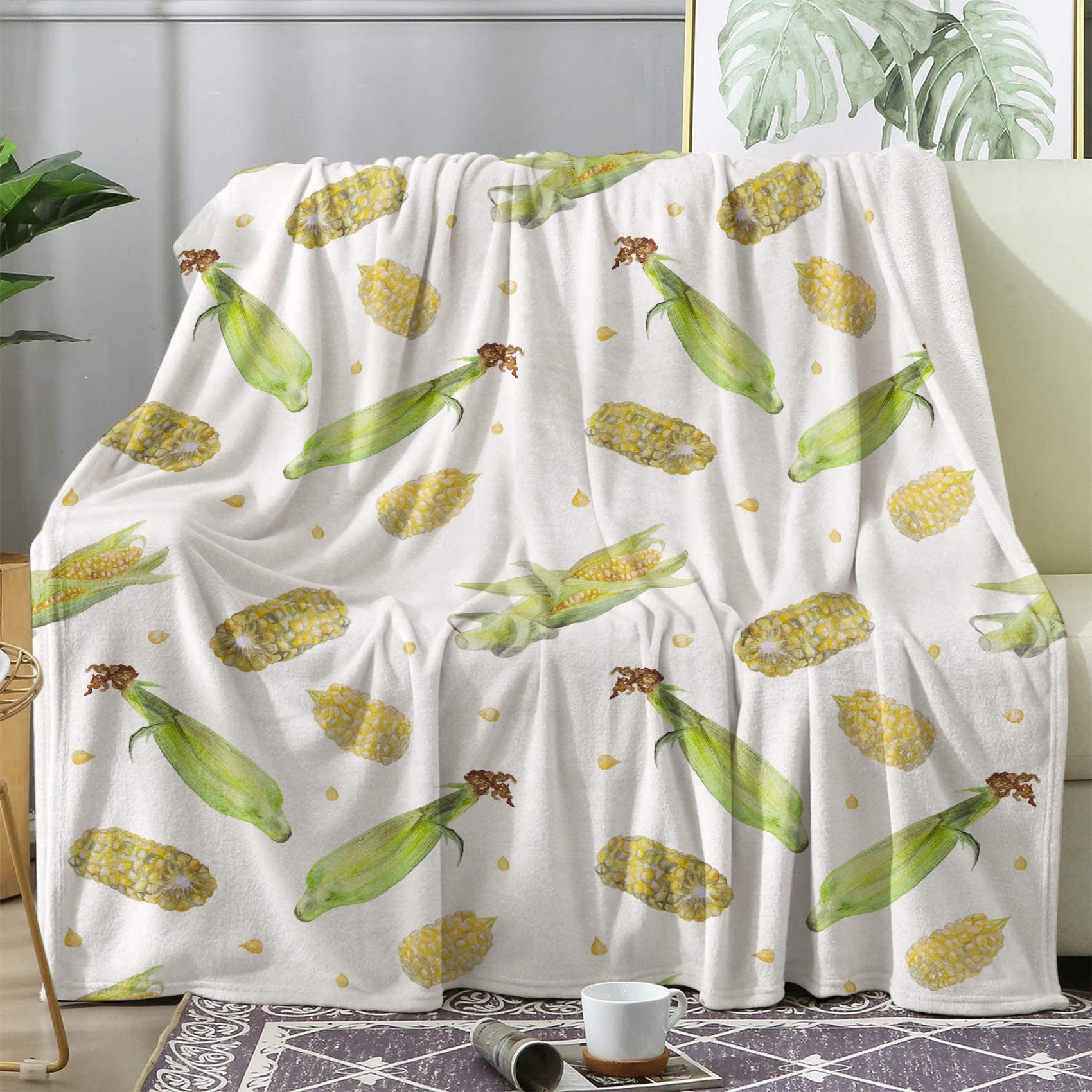 Couvertures et plaids de qualité supérieure au toucher velours maïs
