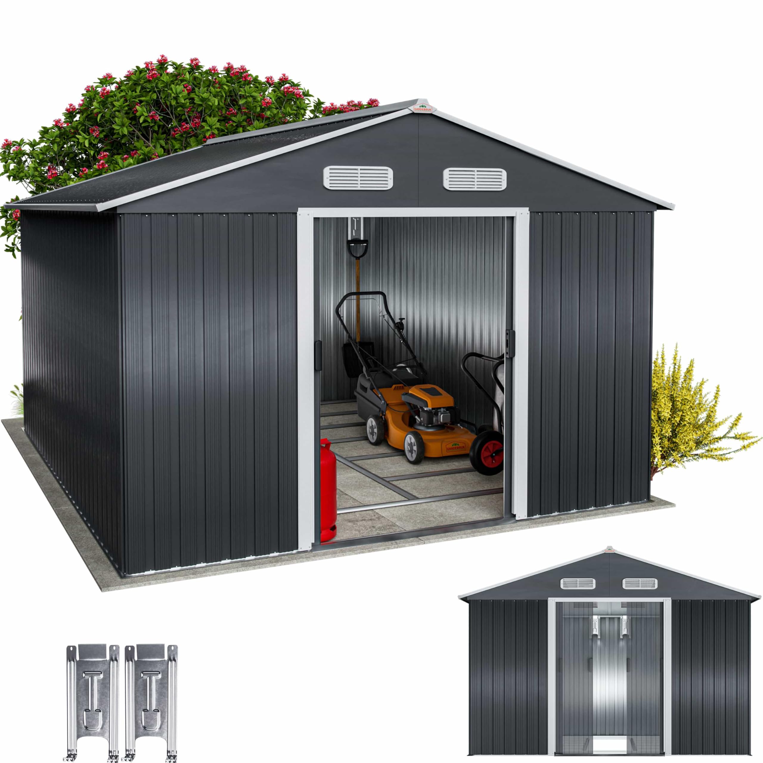 gardebruk abri de jardin métal xxxl 8m²