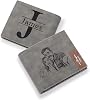 Custom Engraved Wallet for Men with Photo & Name, Personalized Picture Wallet for Husband Boyfriend Dad Son Family Friend, Anniversary Birthday Christmas Fathers Day Valentines Day Gift