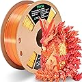 OVV3D PLA Filament 1.75 +/- 0.02 mm, 3D Printer Filament Pla Filament Competitive Bicolor Silk (Red, Gold), Pla Spool 1 kg /2.2 lbs