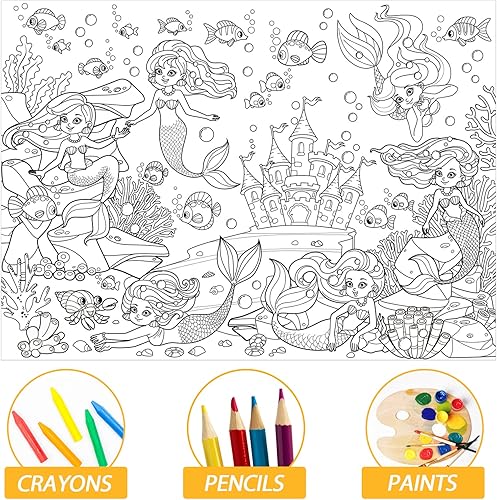 Miniatura 9 de Libros para colorear de animales del zoológico para niños, póster gigante para colorear, mantel grande para colorear para niños, niñas, aula, hogar,