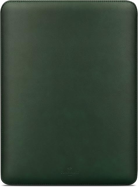 Comfyable Laptop Sleeve Precisely Compatible with 13 Inch MacBook Pro 13-in M2 2022 2021 M1 2020-2016 & Mac Air 2022 M2 2020 M1, Not Fit Old Versioned MBA/MBP, Faux Leather Cover Case, Sequoia Green