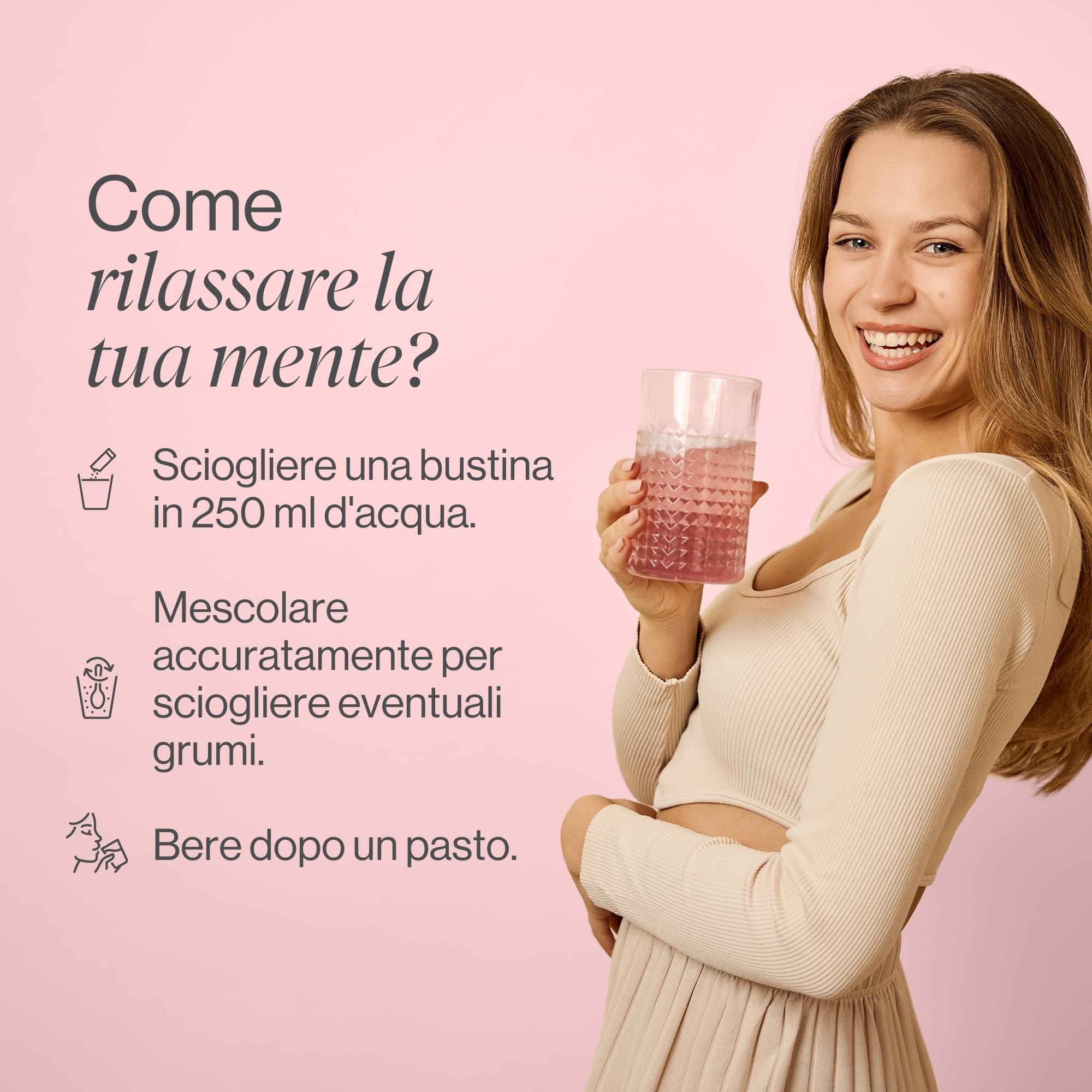 Cortisol Calm Drink con Ashwagandha KSM-66, L-Teanina, Tè Verde, Magnesio, Integratore per abbassare il cortisolo, 30 bustine, Tummy Tox