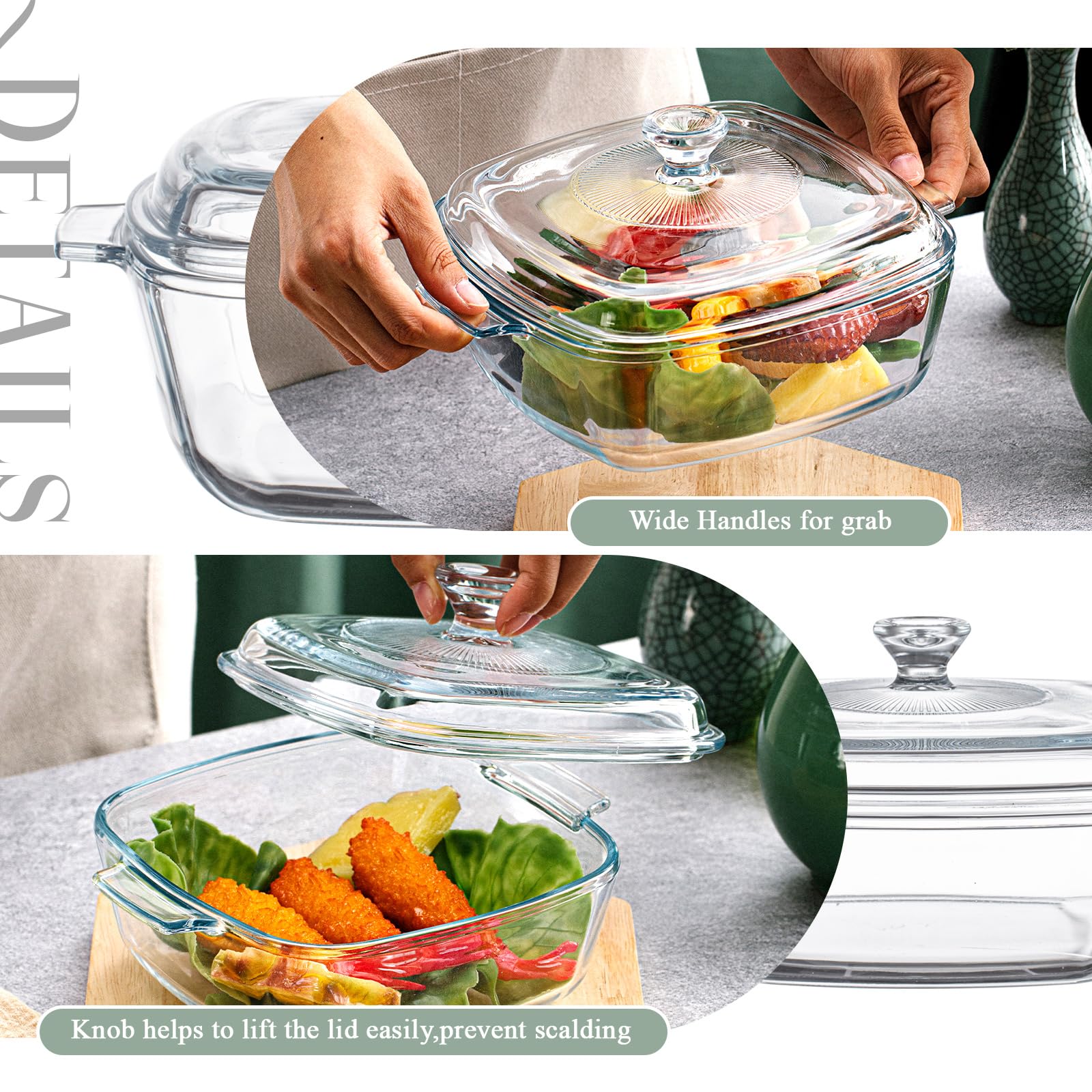 Pyrex Baking Dish Maxcheck Pieces Glass Casserole Dish With Lid