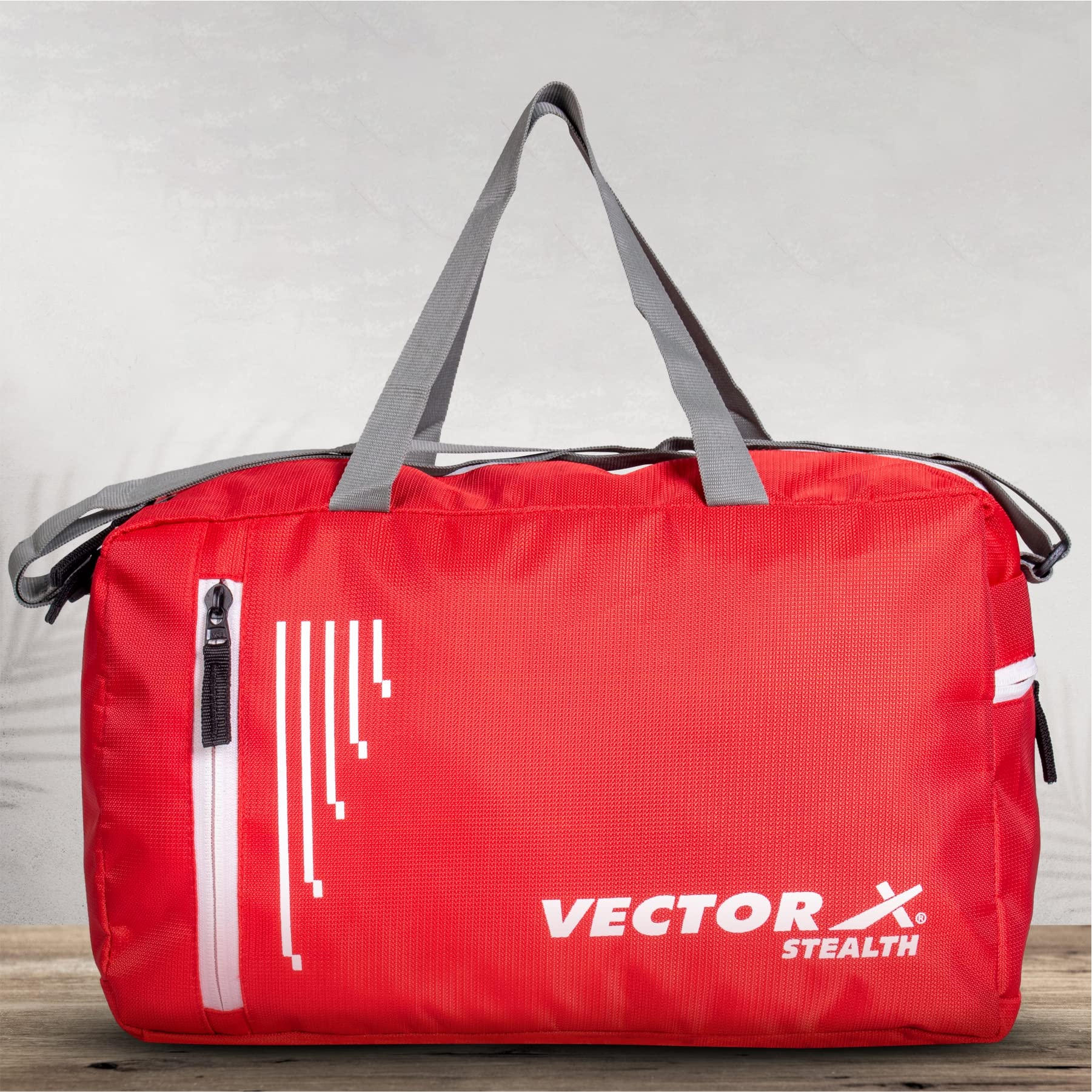 Vector X Stealth Kit Bag for Men and Women Use for Multipurpose Travel, Gym,Fitness, Hanging Organiser (Red-White)-ONE Size.-image-38