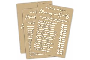 Baby Shower Games Mommy or Daddy Guess Who? Game