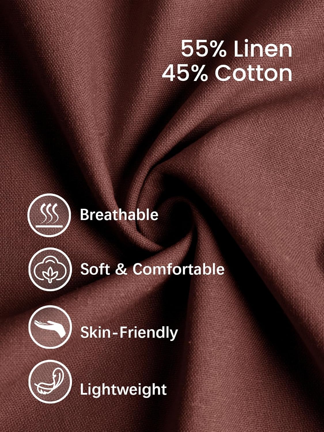 Les umes Womens Linen Wide Leg Pants High Waist Ankle Length Trousers Elastic Waist Loose Fit Casual with Pockets Summer - Image 6