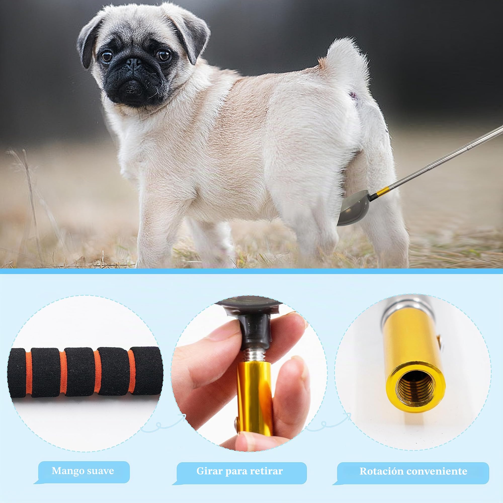 Colector de orina para Perros y Gatos Juego de Recogida de orina telescópica 20 ml jeringa y Vaso de muestras de 40 ml Reutilizable Práctico y Limpio Extracción de una Muestra