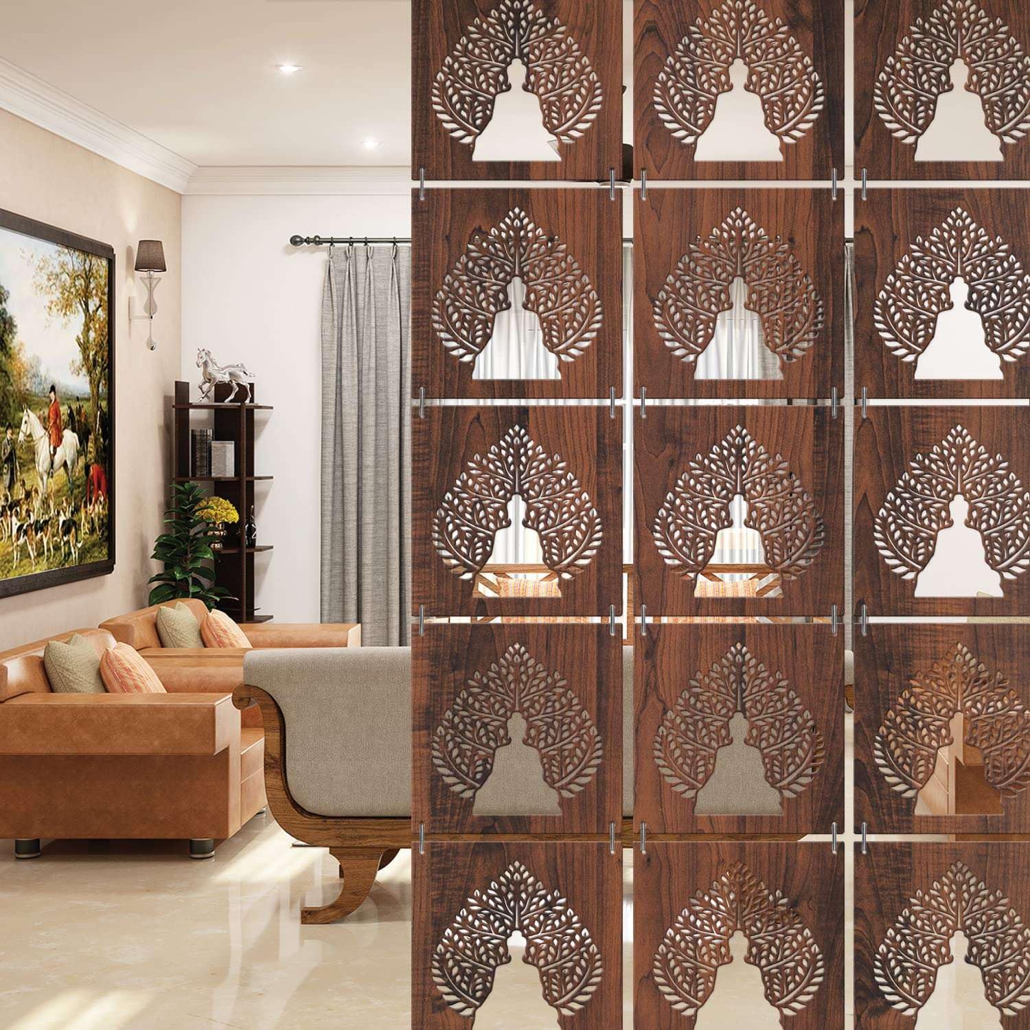 RANDOM Room Partitions Hanging Room DIY Divider Panel Modern Hanging Screen Partition for Decorating Bedding, Dining, Study and Living Room (RSD-4058)-image-13