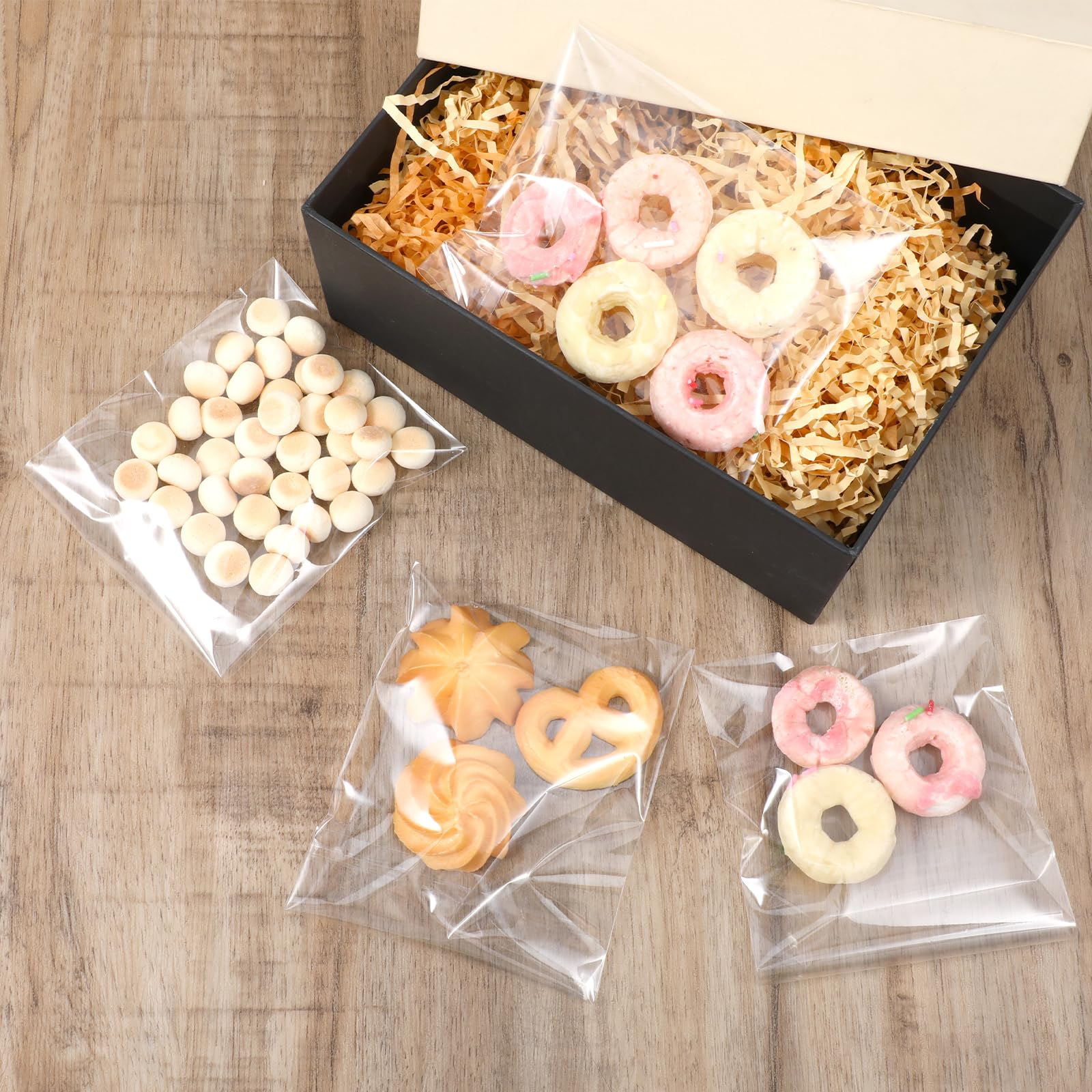 AiQInu 400 Pezzi Sacchetti Trasparenti Con Lacci, 25 X 15 Cm Piccoli Sacchetti Cellophane Pellicola Bustine Alimenti Sacchetti Caramelle Biscotti Opp 95379424