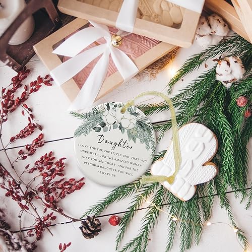 Miniatura 5 de Adornos de regalo para mi hija de padres 2024, adorno de Navidad para hija para siempre, colgante de mamá papá, regalo de la mejor hija, decoración