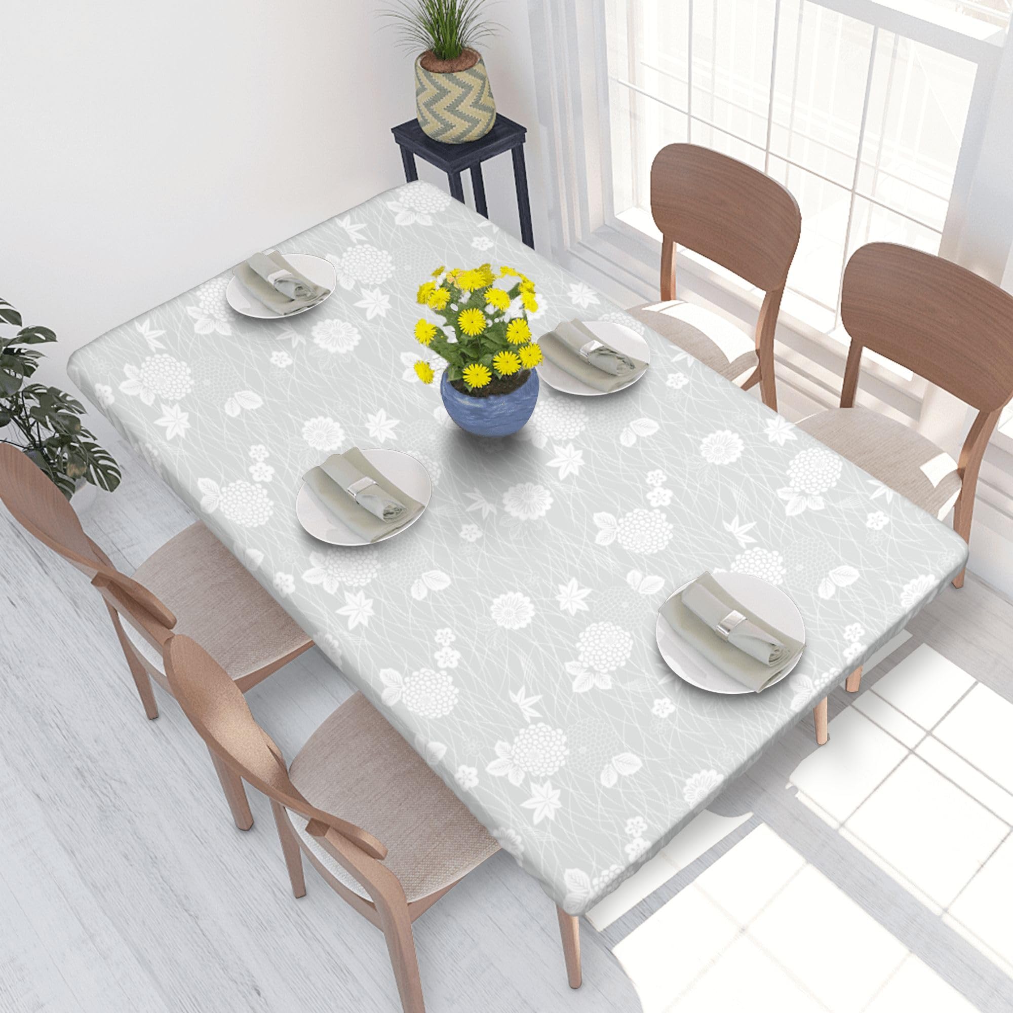 Nappe extensible résistante à l'huile et imperméable avec bord élastique