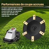 [AGGIORNAMENTO] Disco lama + 6 Lame di ricambio Compatibili con Eufy E15 E18, TerraMow V600, V1000, S800 S1200, Disco Lama per Robot Tagliaerba, Disco Rotante per Robot Tagliaerba - 6