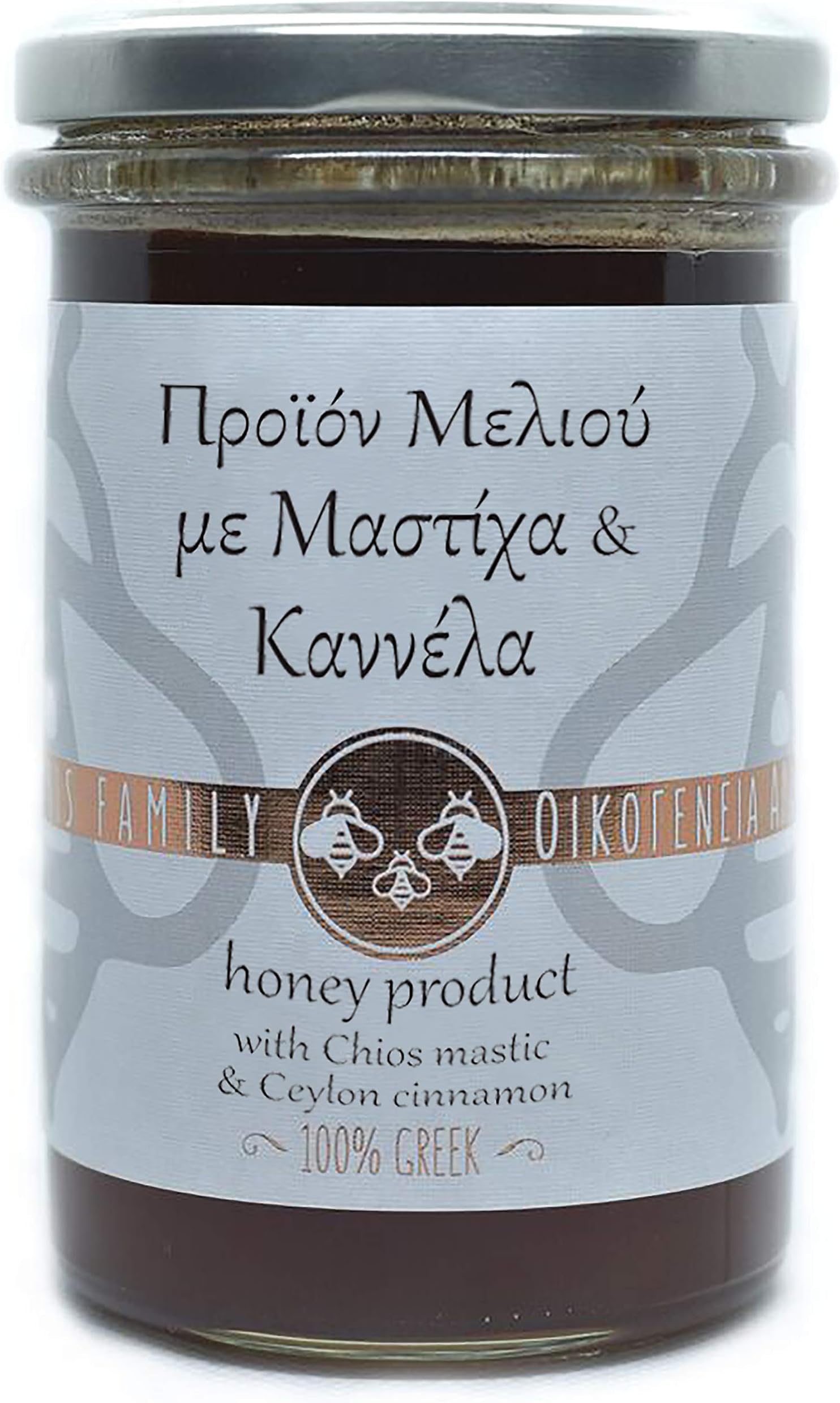 Alabasinis Family Greek Honey with Chios Mastic and Ceylon Cinnamon, 400 g