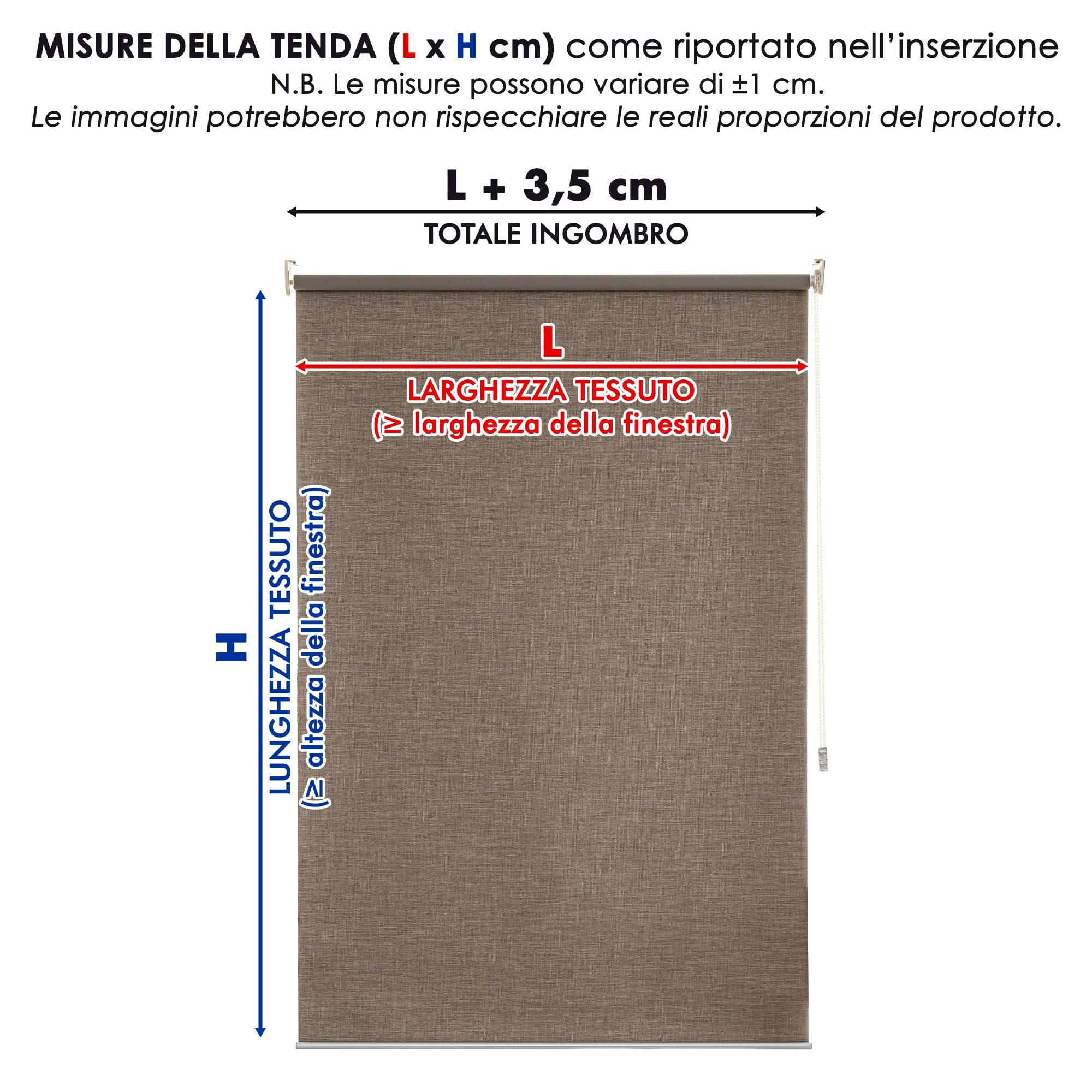 Kauai Store enrouleur occultant total pour intimité et obscurité totale, tissu certifié Oeko-Tex, sans danger pour les enfants (taupe)