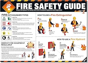 Fire Safety Poster – OSHA Compliance Fire Extinguisher & Hydrant Use Gui...