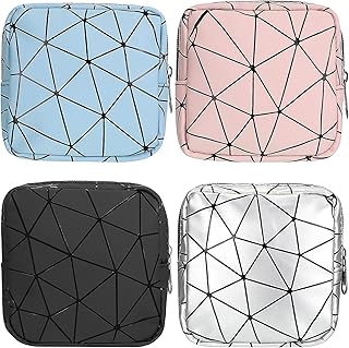 4 Pieces Sanitary Napkin Storage Bags Menstrual Cup Pouches Nursing Pad Holder Tampon Bags Portable Period Kit Bag Feminine Product Pouch for Girls for Pads Bag for Pads and Tampons with Zipper