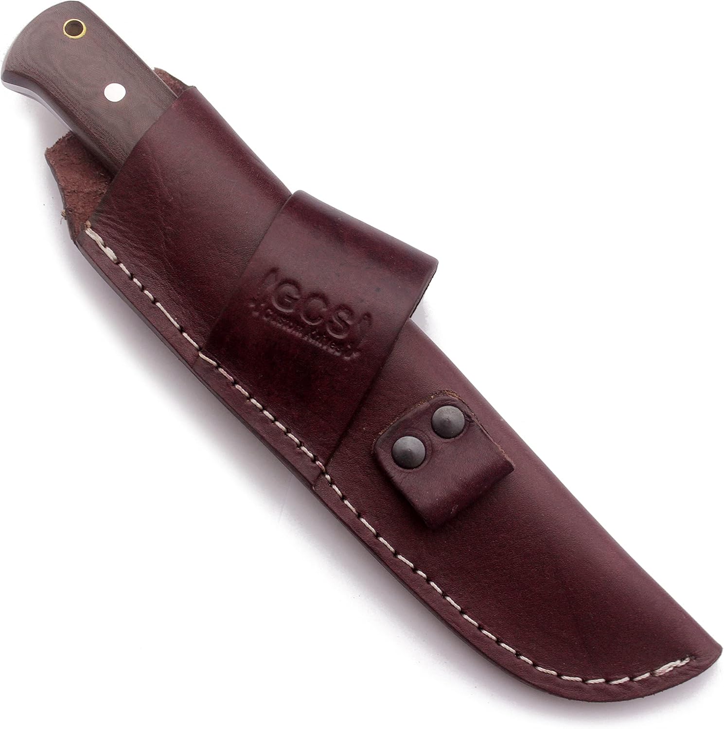 GCS Handmade Micarta Handle D2 Tool Steel Tactical Hunting Knife with leather sheath Full tang blade designed for Hunting & EDC GCS 308