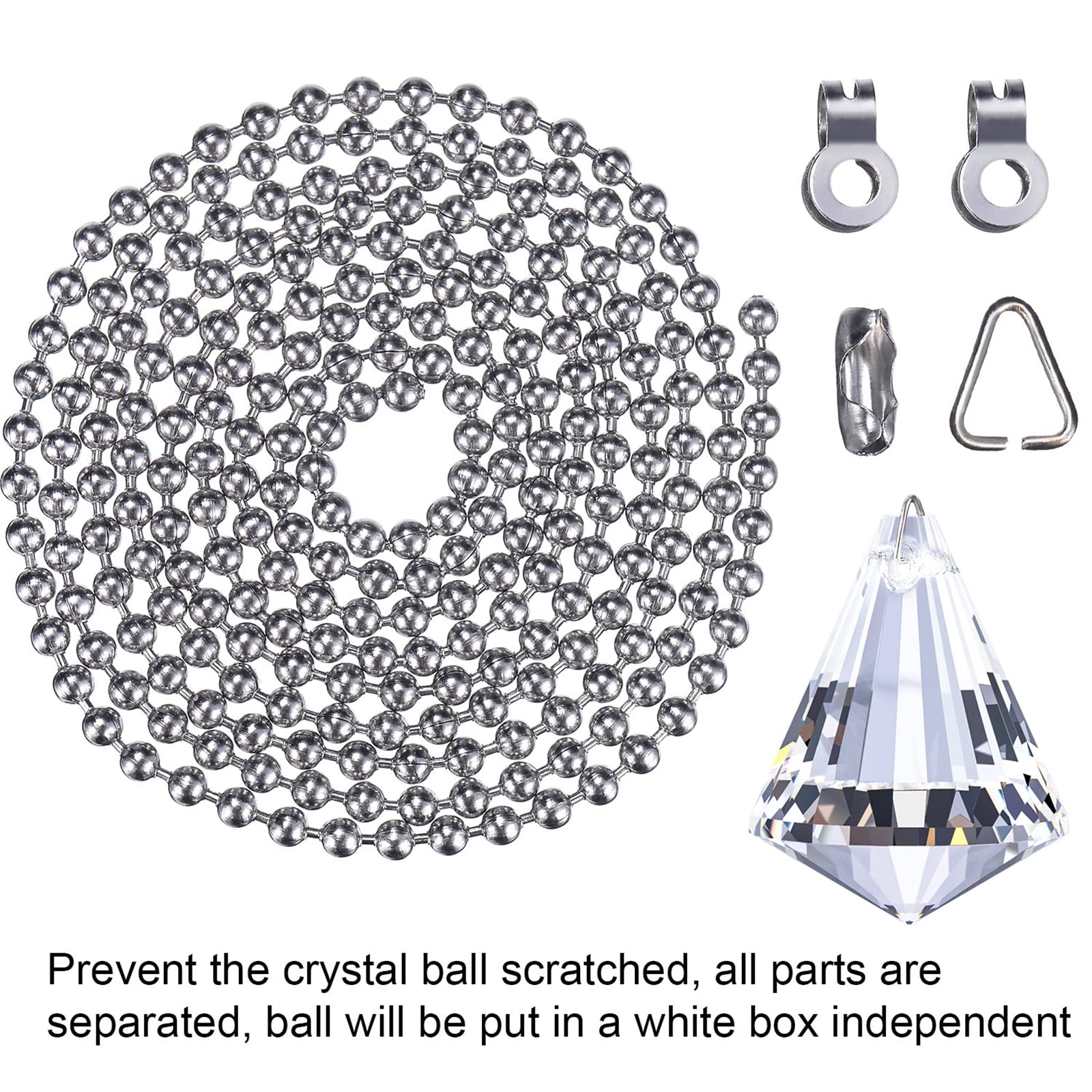 Crystal Ceiling Fan Pull Chains - 2 Sets -6 Crystal Ceiling Fan Pull Chains - 2 Sets -6