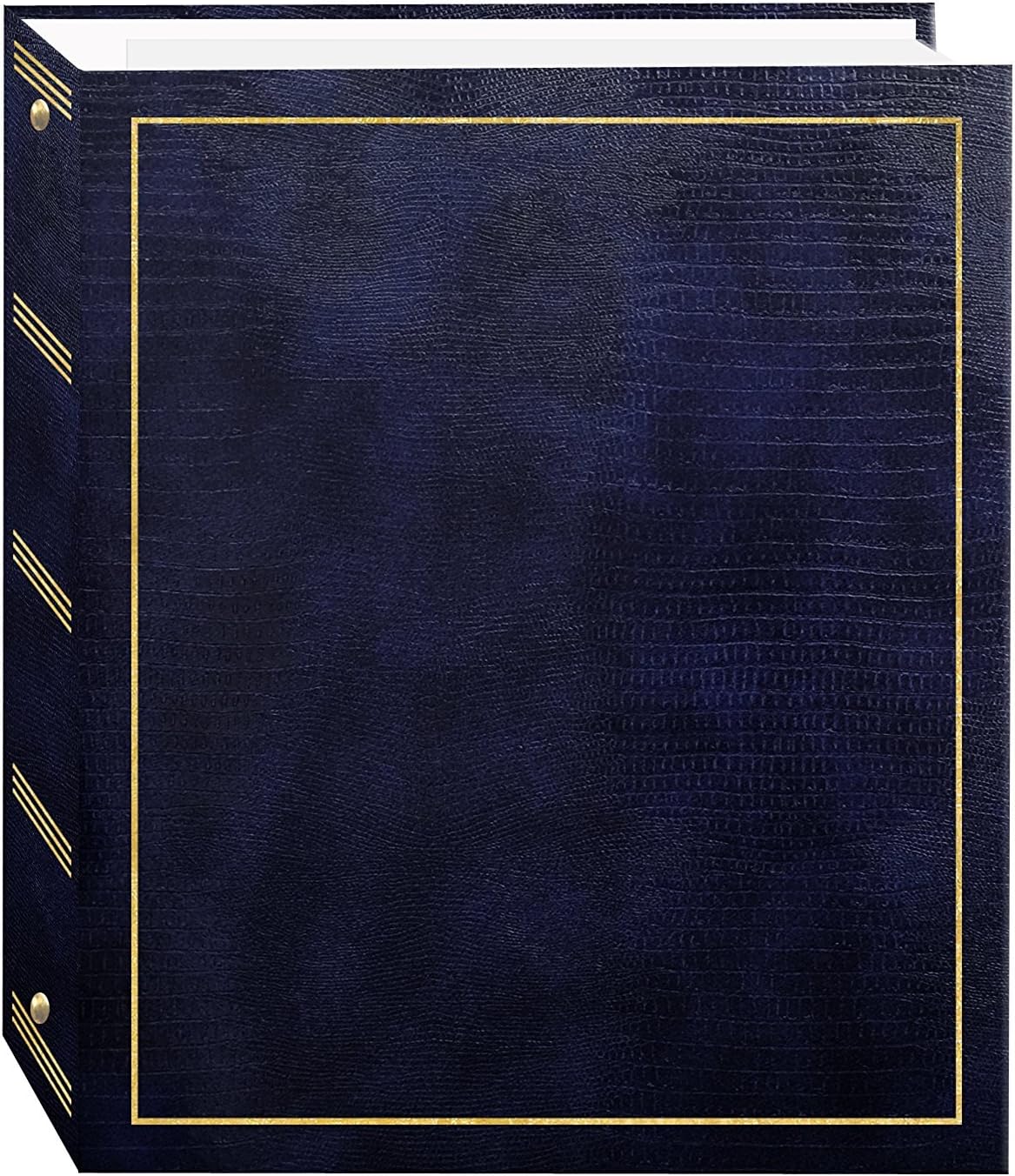 Pioneer Photo Albums Magnetic Self-Stick 3-Ring Photo Album 100 Pages (50 Sheets), Navy Blue