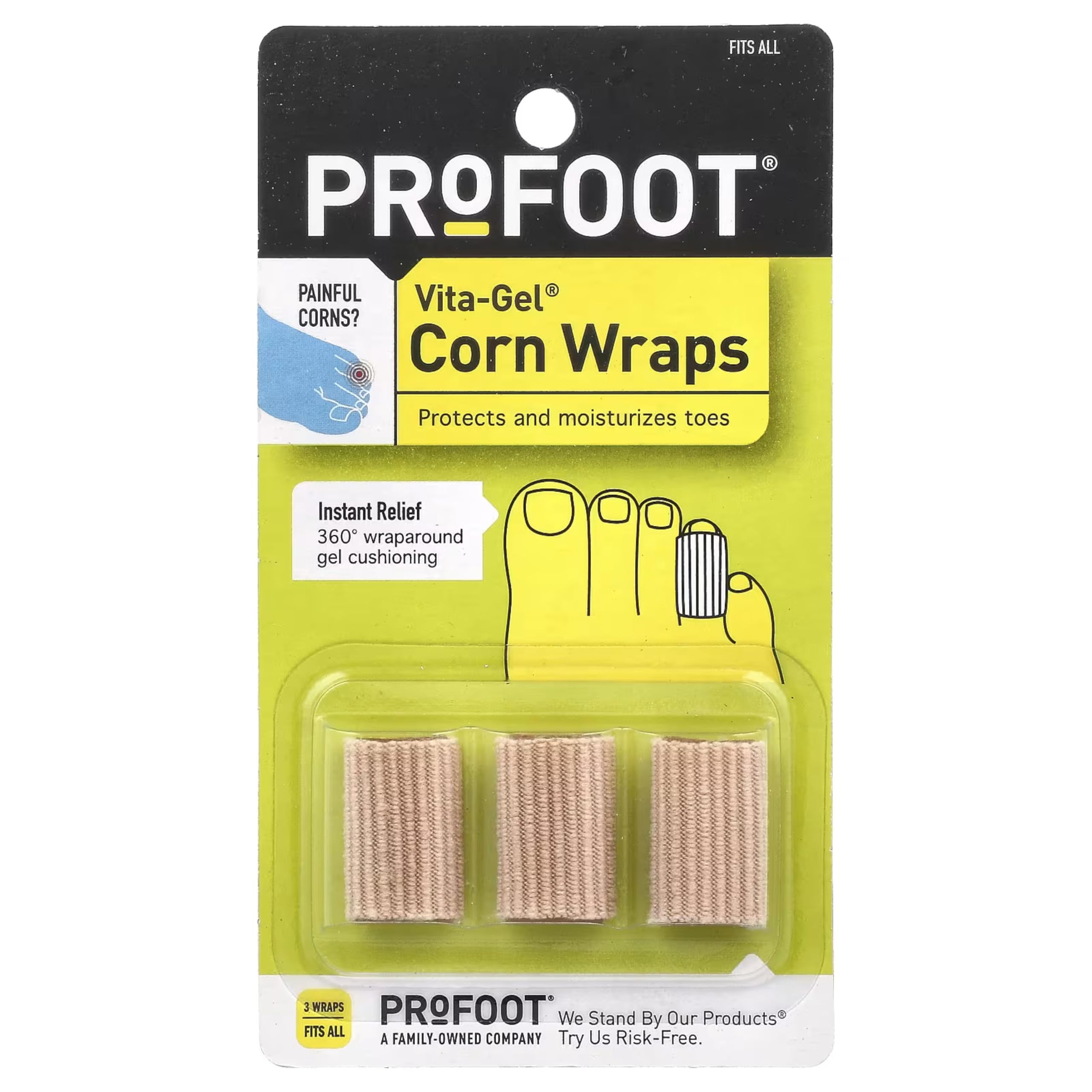 PROFOOTVita-Gel Corn Wraps 3 Each
