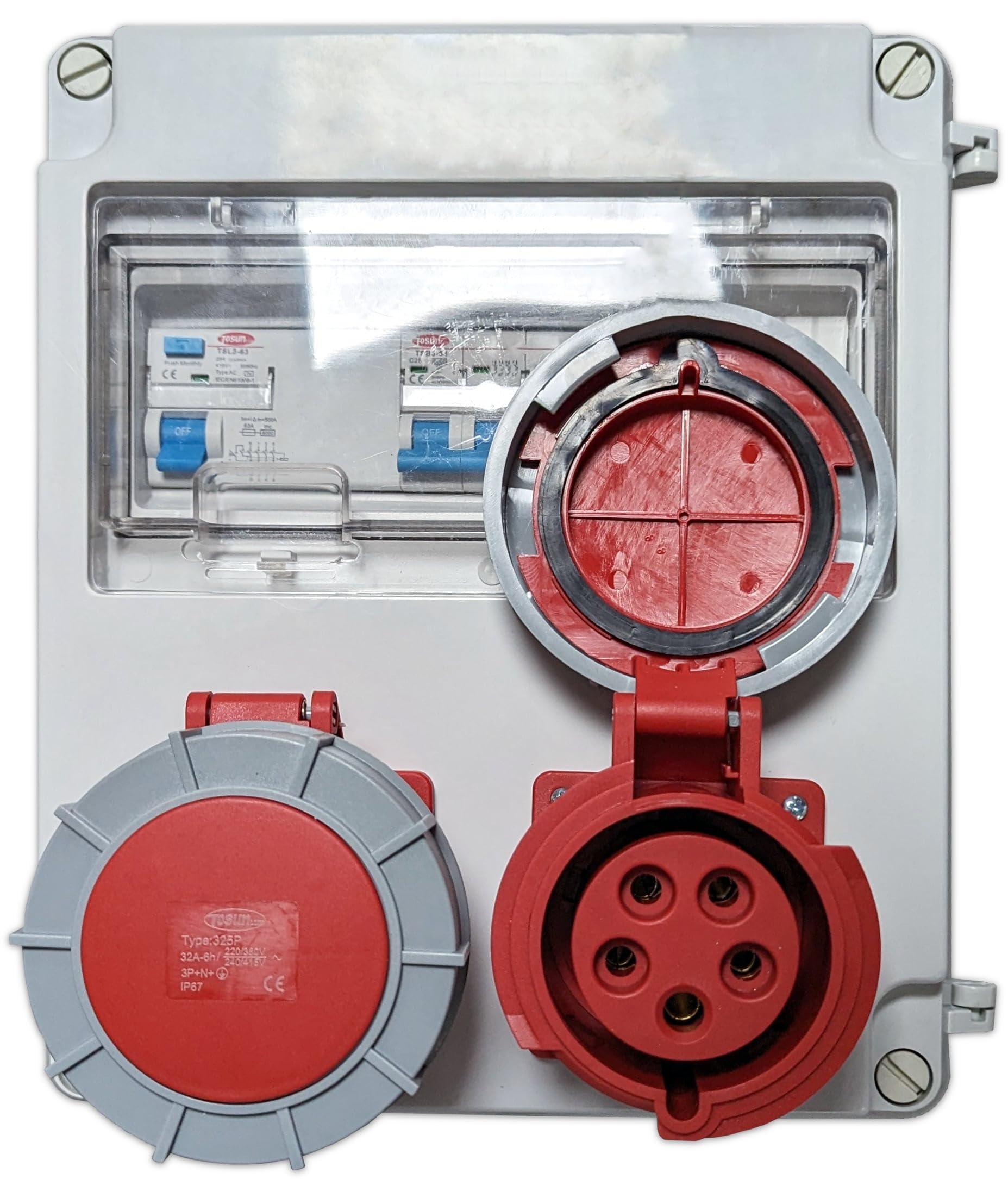 Caja eléctrica IP67 Trifásica 32A Magnetotérmico Diferencial IP65