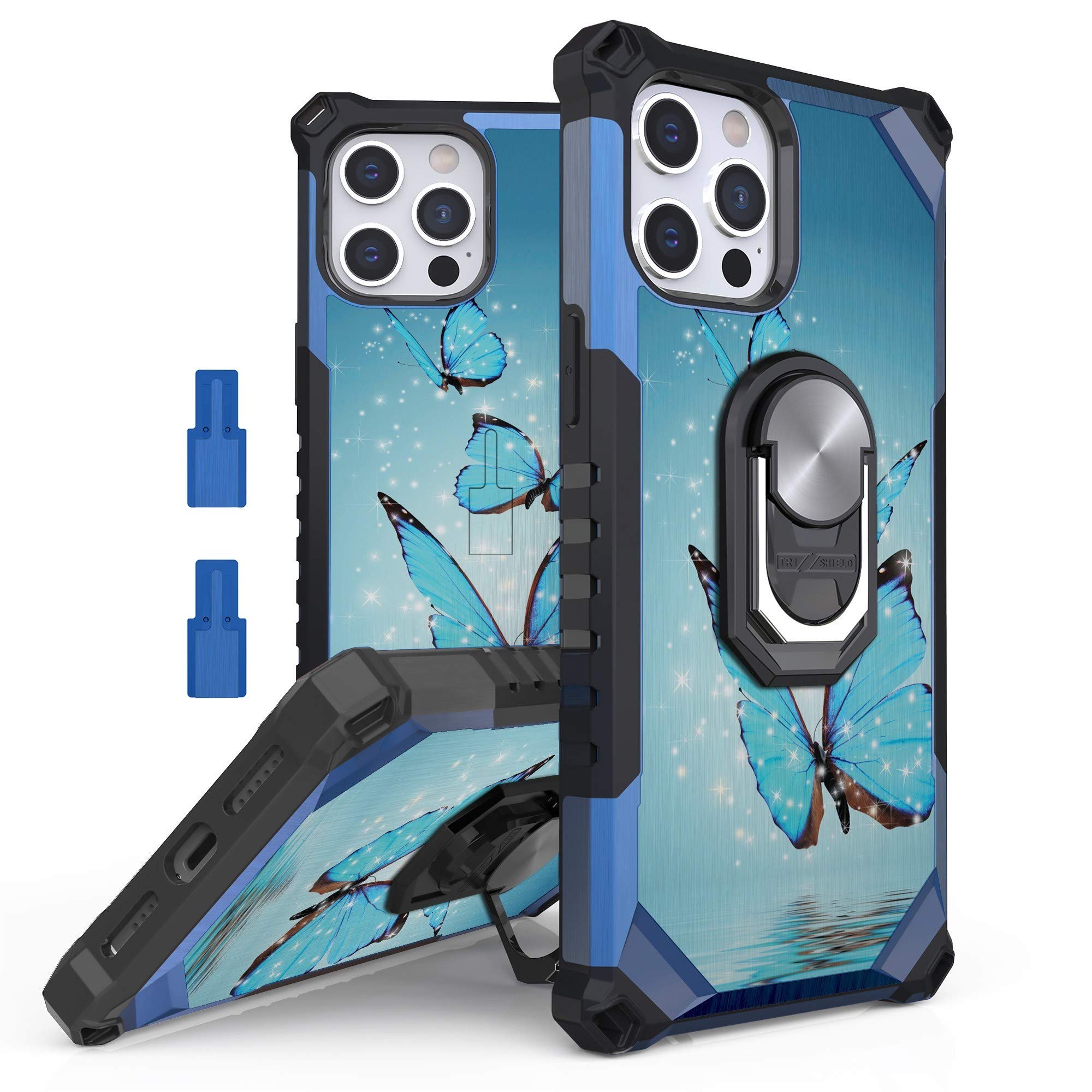 Beyond Cell Tri-Shield Case Compatible with iPhone 12 Pro Max Removable Ring Kickstand Supports Magnetic Car Mount Military Drop Tested Rugged Full Body Shockproof