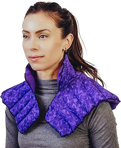 MyCare Almohadilla térmica  Envoltura grande para cuello y hombros para microondas para alivio instantáneo del dolor, paquete de calor húmedo y