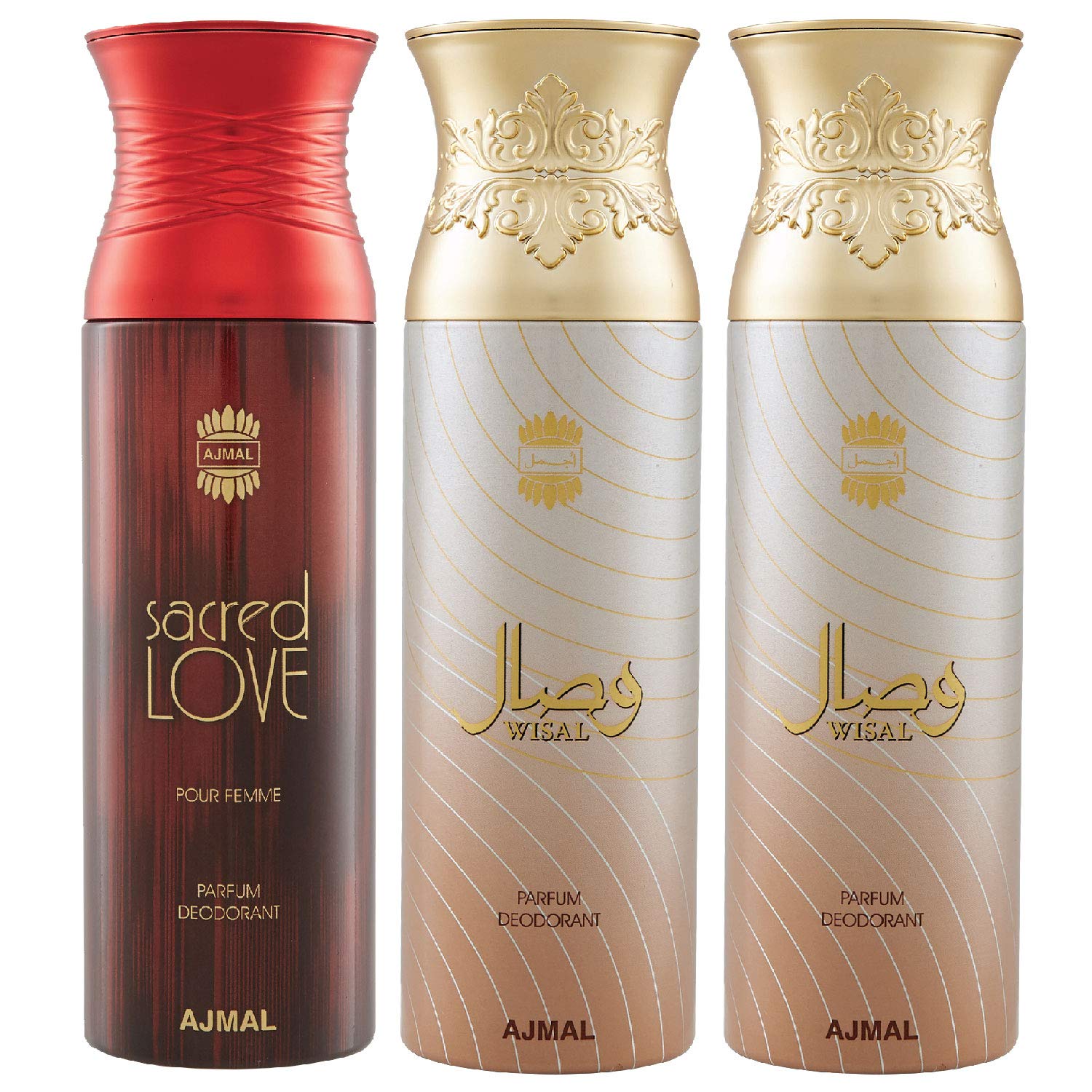 Ajmal Sacred Love & Wisal Deo & Wisal Deodorant Spray - For Women (200 ml, Pack of 3)-picture-55