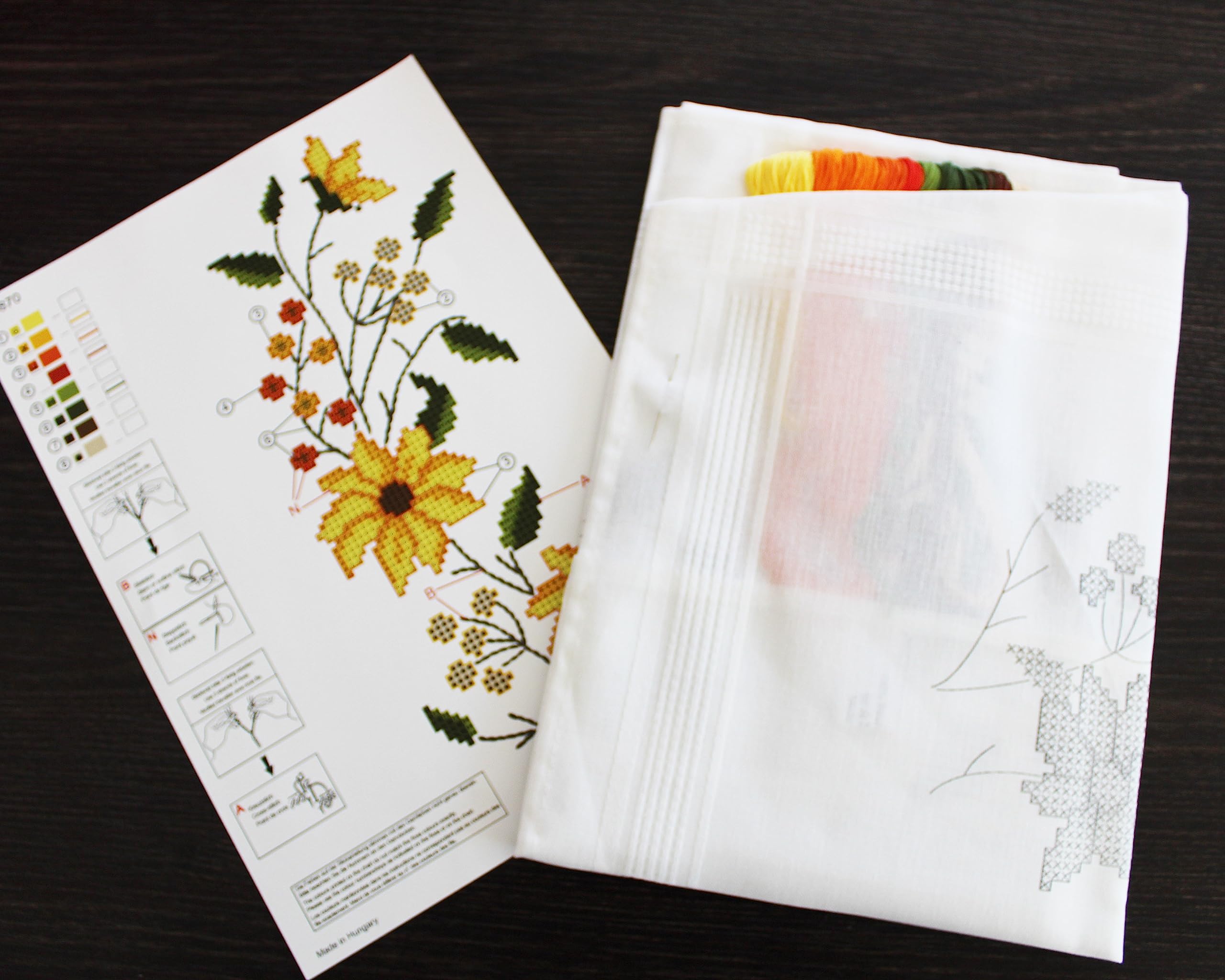 Kit Ricamo Punto Croce - Motivo Raggio Di Sole, 40x100cm, Cotone 100%, Con Fili E Ago - Foto 11