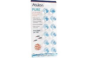 Aqueon 10 Gallon Aquarium Pure Live Bacteria and Enzymes, 12 Pack: Essential Aquatic Ecosystem Support