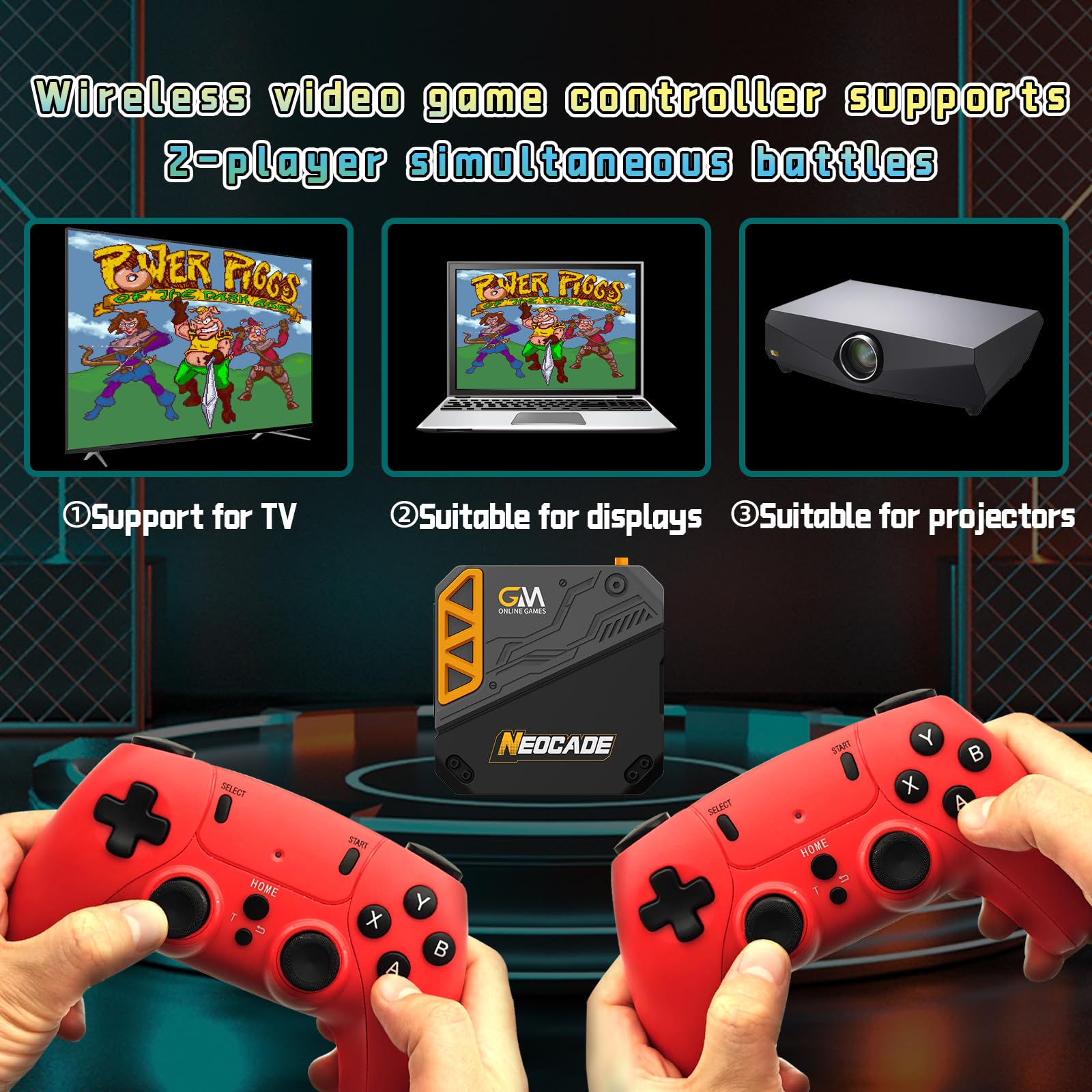 NEOCADE Retro Gaming Console - Built in 30 Officially Licensed